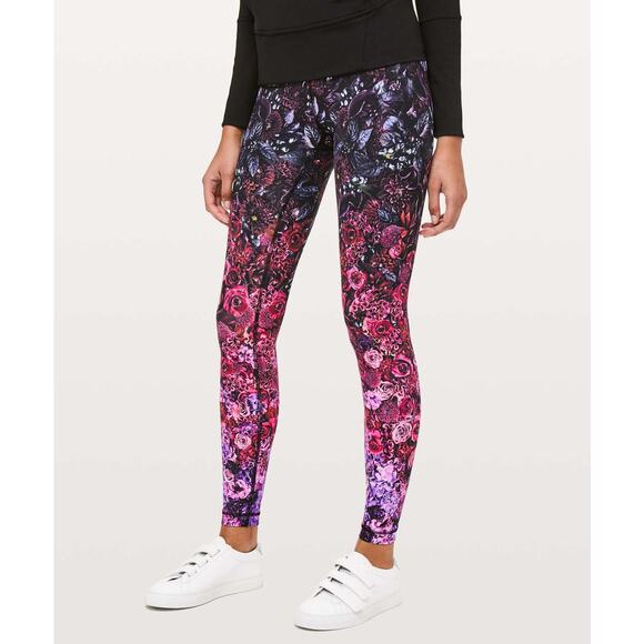 Lululemon Wunder Under Nulux High Rise Tight In Bloom Multi 28" Inseam, Size 6 - Picture 1 of 13